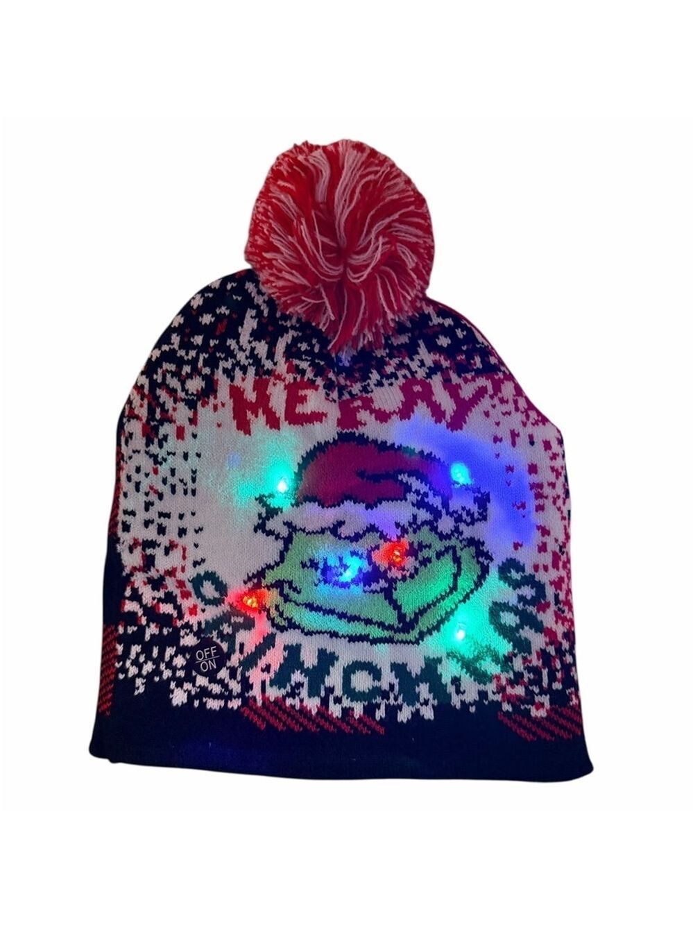 The Grinch Light Up Knit Beanie Unisex - Picture 4 of 7